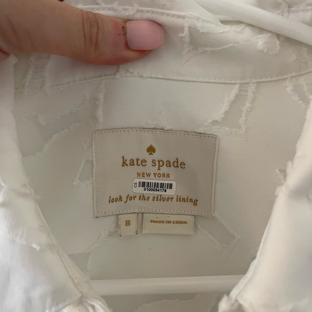 Kate Spade white swing dress size 8 - Picture 3 of 3
